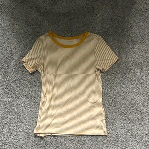 Old Navy Yellow and White Striped Tee